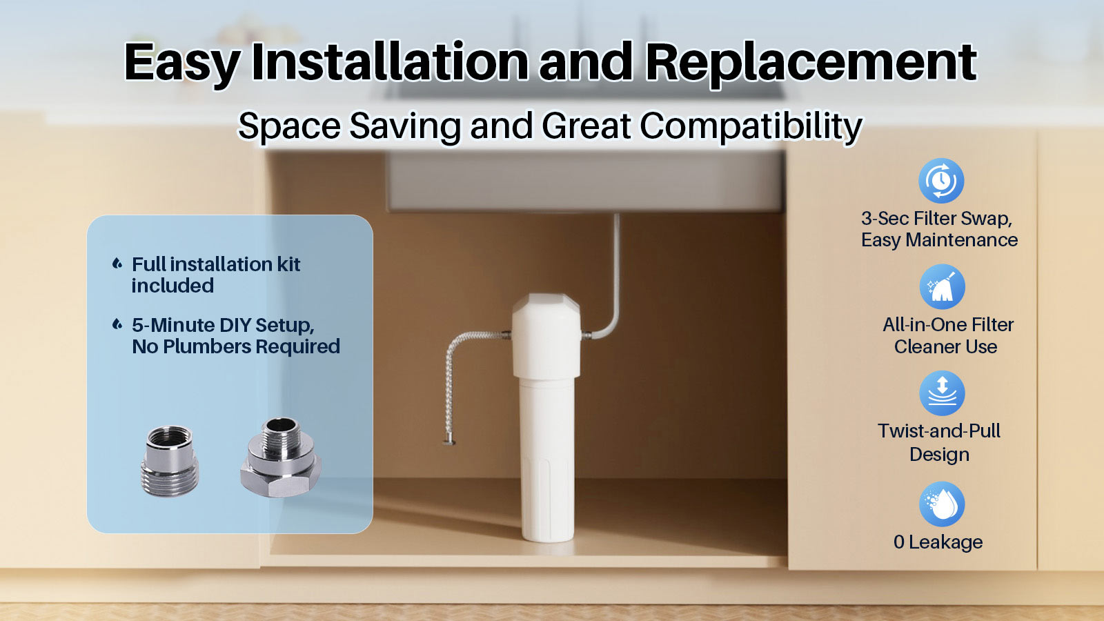 YUNDA WFS5300 Single Stage Under Sink Water Filter