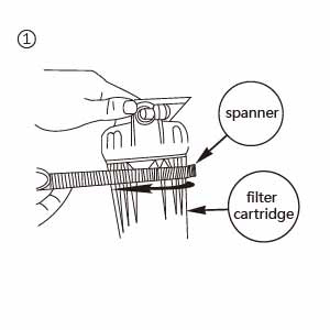 replacing water filter