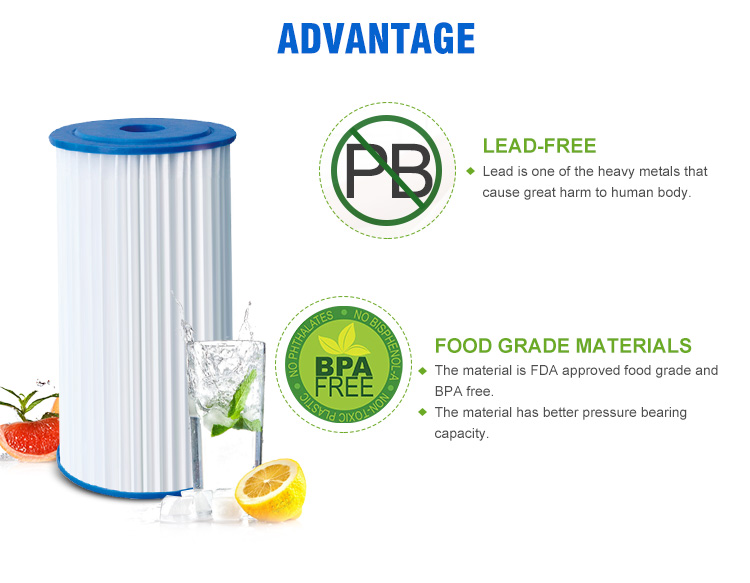 PP Pleated Sediment Water Filter, 10x4.5 Inch PP Pleated Sediment Water Filter