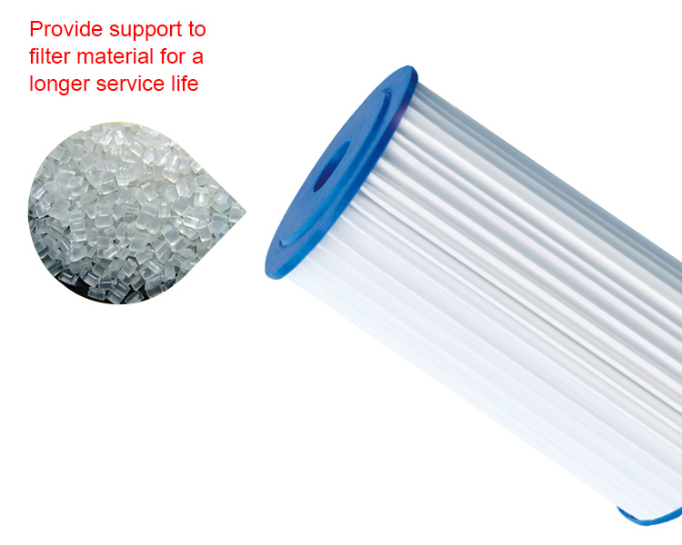 Pleated Filter Cartridge, 10 Inch Big Blue PP Water Filter