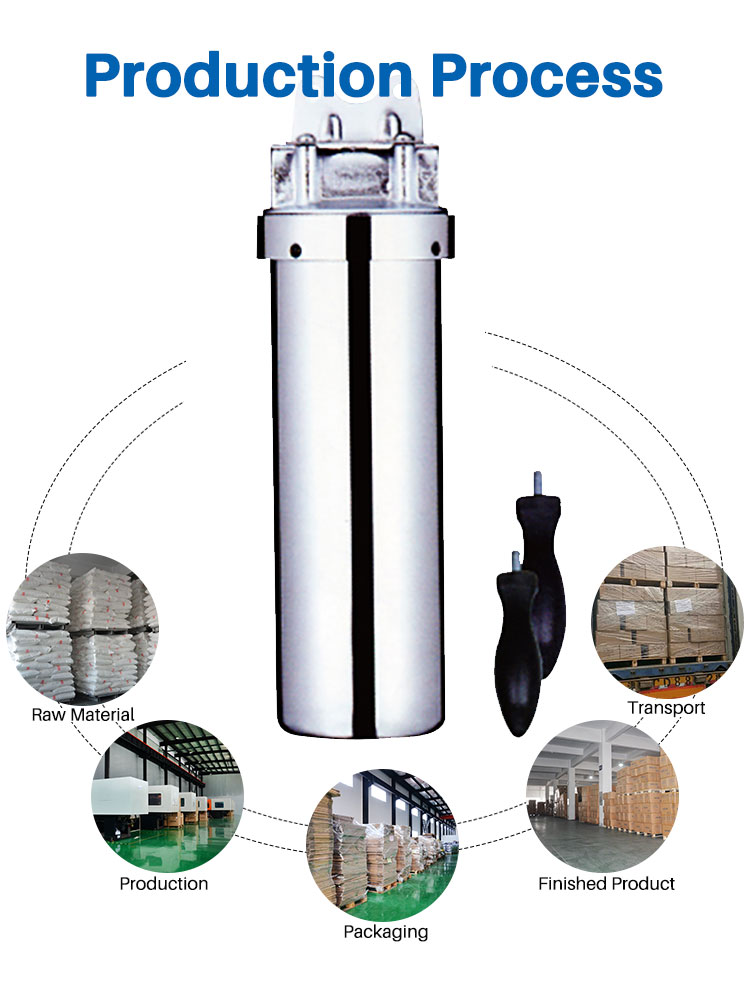 Stainless Steel Whole House Water Filter, Filtration Stainless Steel Housing