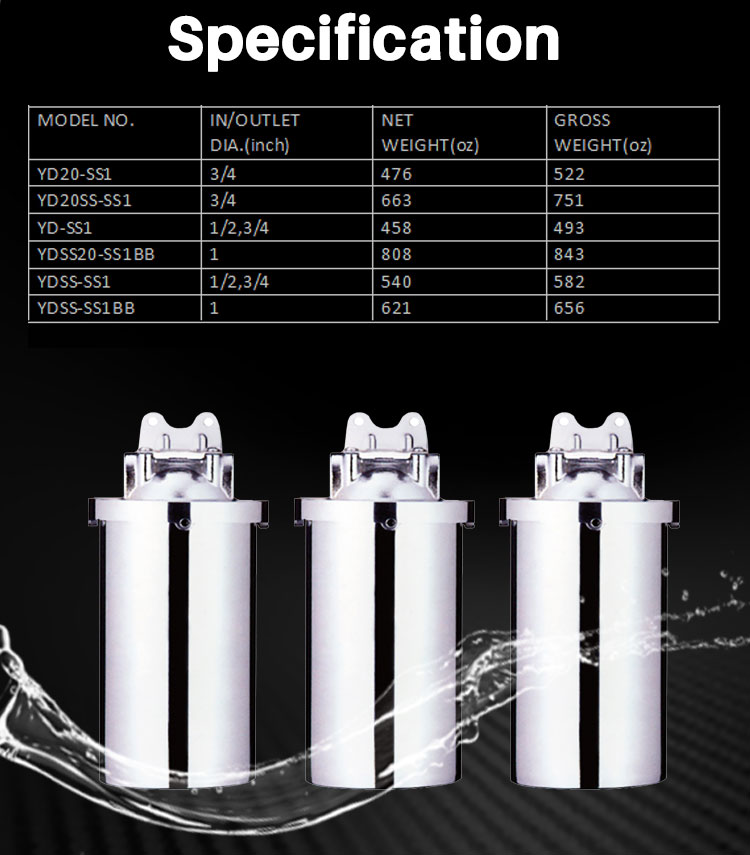 Stainless Water Filter Housing, Whole House Filter Housing