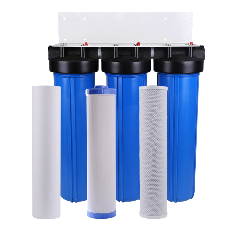 3 Stage 20 inch Big Blue Whole House Water Filtration System