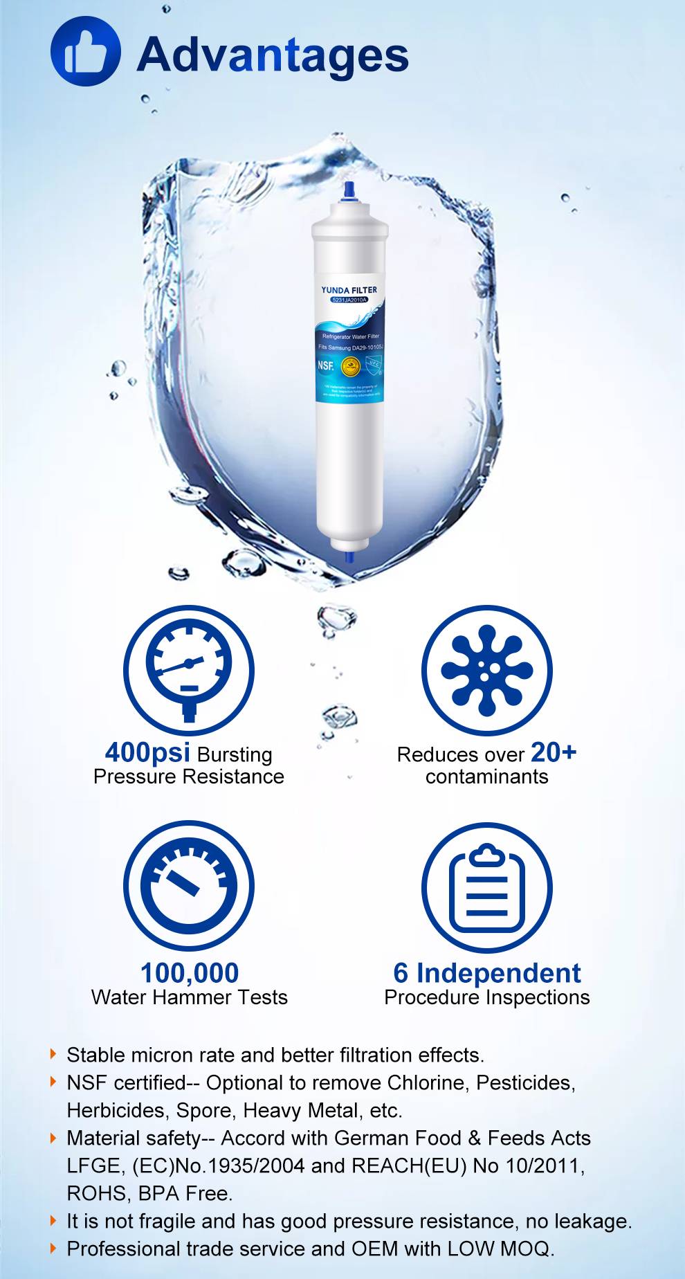 Samsung Refrigerator Water Filter DA29-10105J