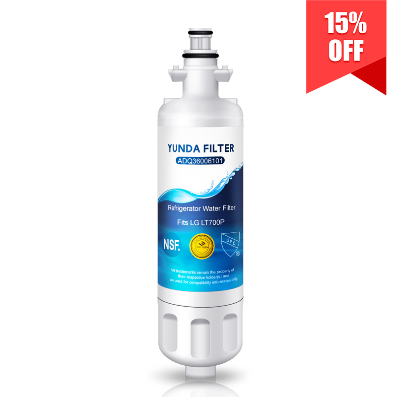 YUNDA RWF1200A Refrigerator Water Filter Fits for LG LT700P, ADQ36006101