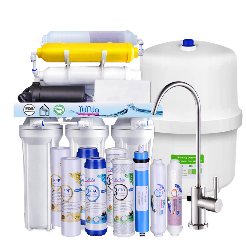 7 Stage RO System with Pump, Faucet and Tank