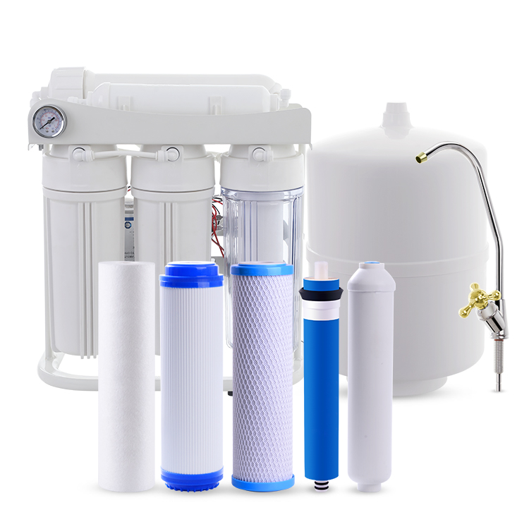 Hot Sale $49 5 Stages Reverse Osmosis System With Pump, Faucet and Tank
