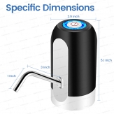 YUNDA Water Jug Pump, Portable Water Dispenser for 5 Gallon Jug, Electric Drinking Water Pump for 5 Gallon Bottle (Black)