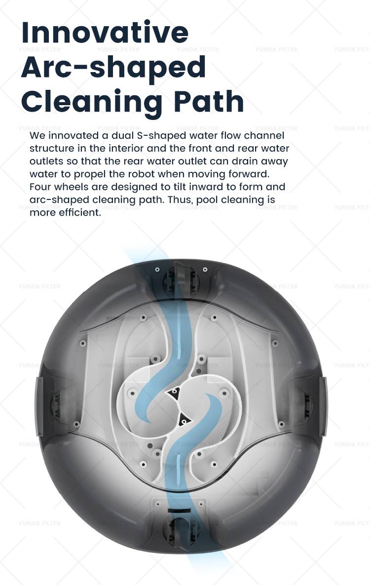 Automatic Pool Cleaner, Automatic Cordless Pool Robot Cleaning | YUNDA
