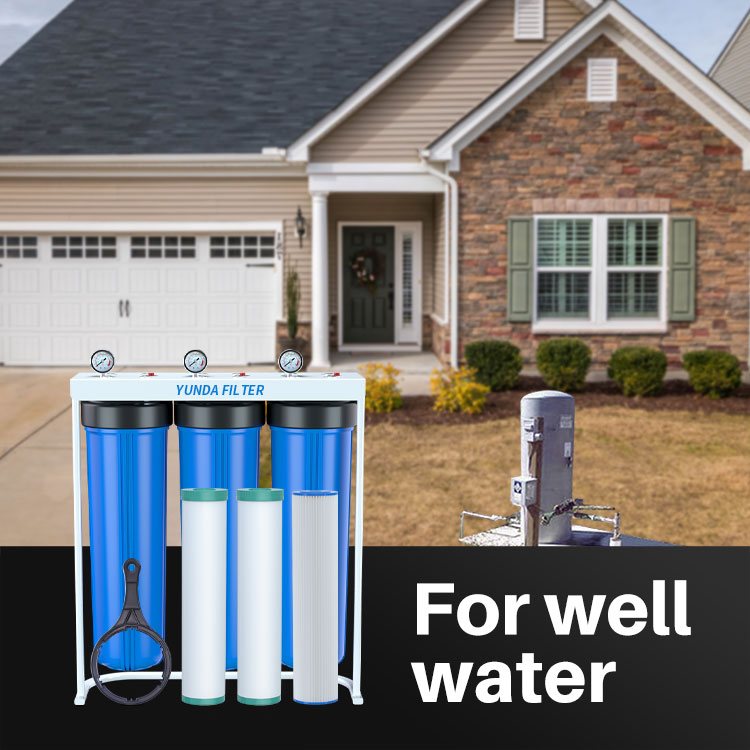 Whole House Water Filter for Well Water, Reducing Iron & Manganese