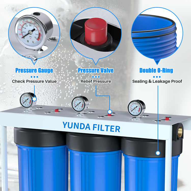 thumbnail image 2 of 3-Stage Whole House Water Filter & Softener – Salt Free – 3/4 BSP – Aquafilter FHPRCLx 2 of 4