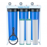 3 Stage 20 x 4.5 inch Whole House Water Filter for Well, Iron & Manganese Reducing Filter