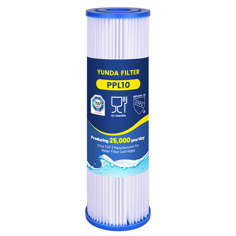 10x2.5 Inch PP Pleated Sediment Water Filter Cartridge