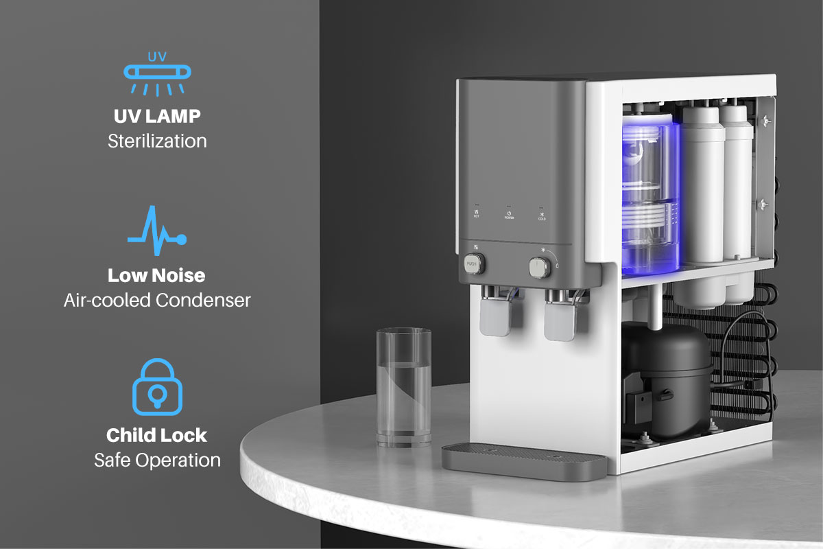 Countertop Water Filter Dispenser, UF Filtration - YUNDA