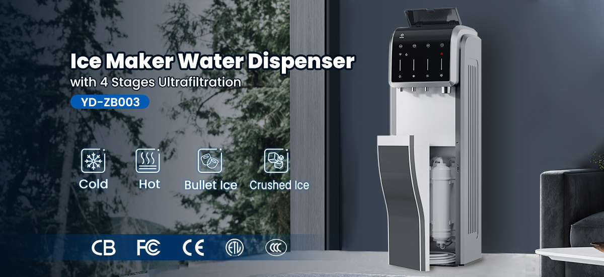 Ice Maker with Super Filtration Water Cooler Dispenser