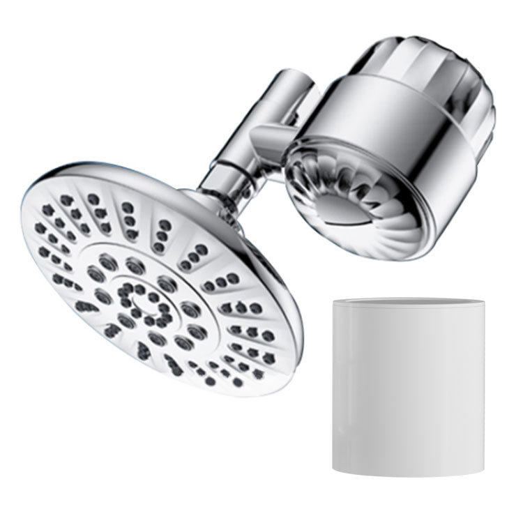 YUNDA 360 Adjustable High-Pressure 5-mode Shower Head with 15 Stages Filtration