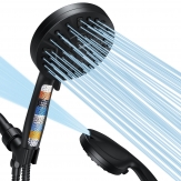 YUNDA Filtered Shower Head with Handheld, High Pressure 8 Spray Mode, Detachable Shower Head, 59