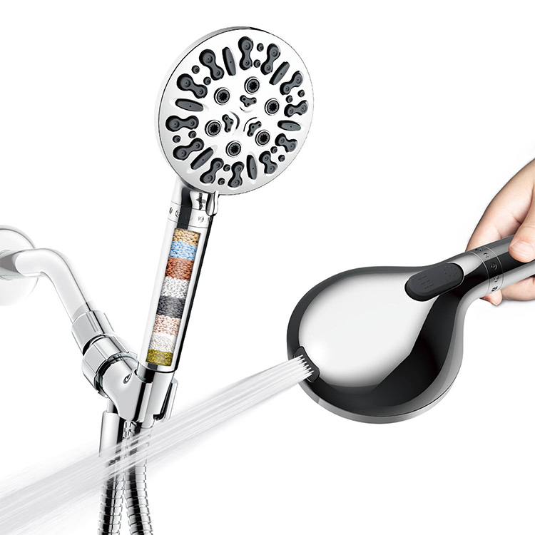 YUNDA Purifying Shower Head, High Pressure 9 Spray Mode with Extra Hose
