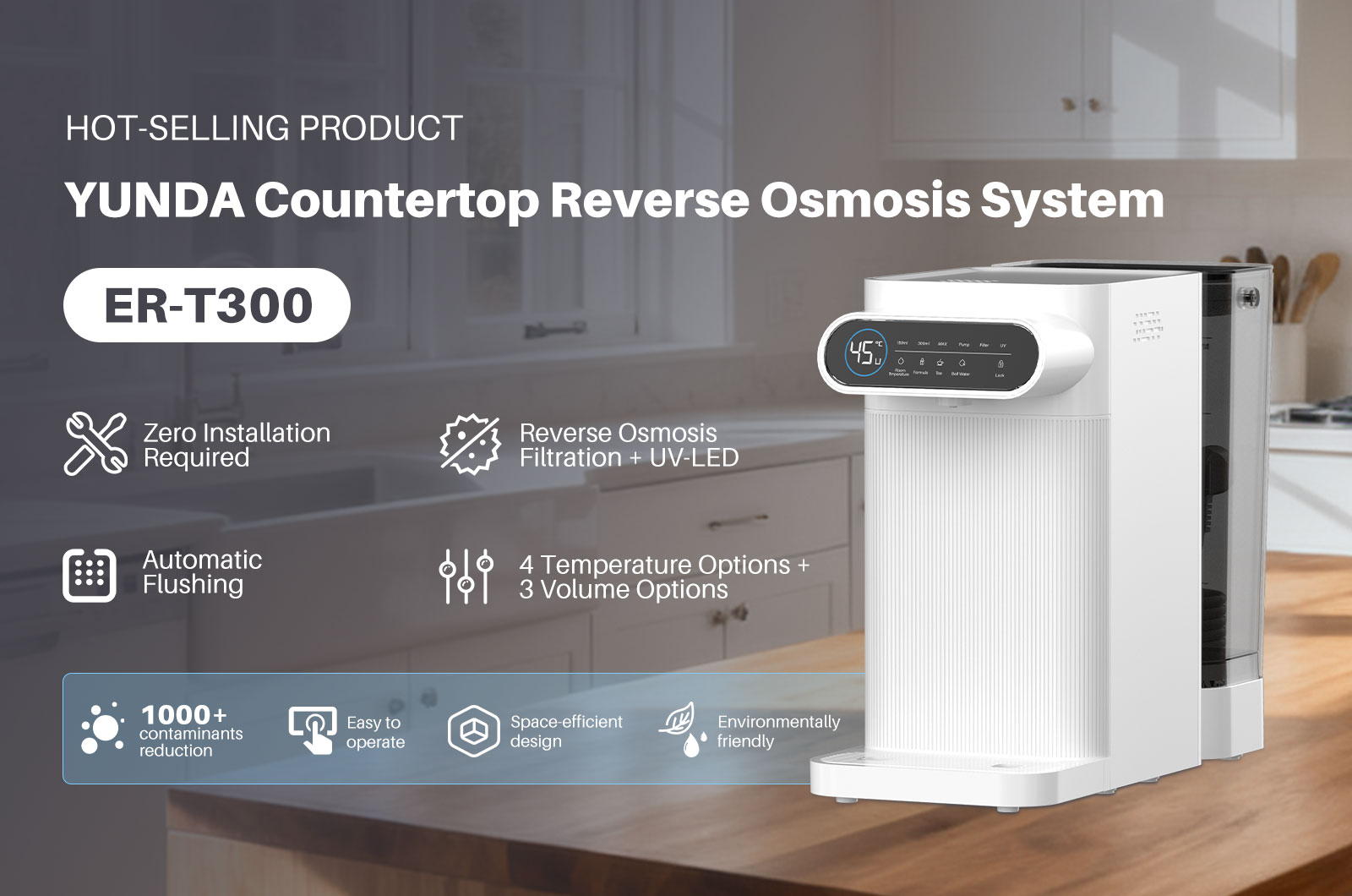 YUNDA Countertop Reverse Osmosis System
