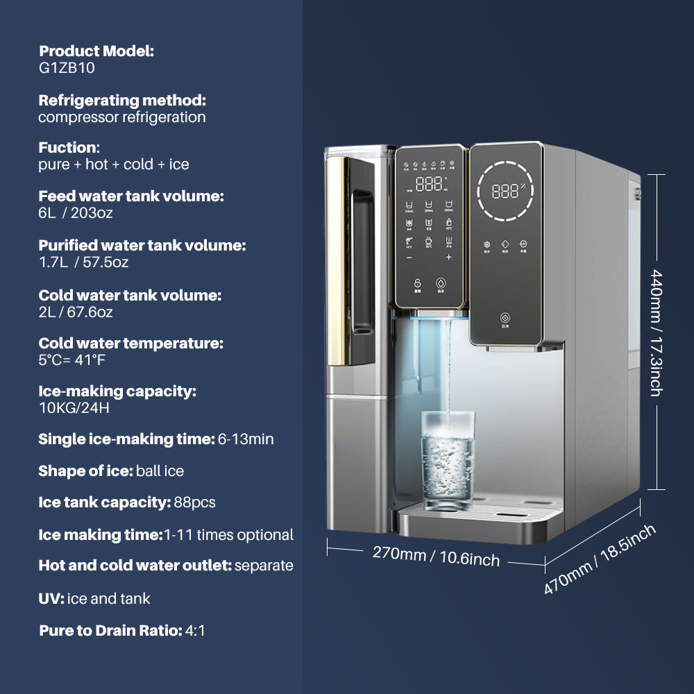 YUNDA Countertop Ice Maker with Filter