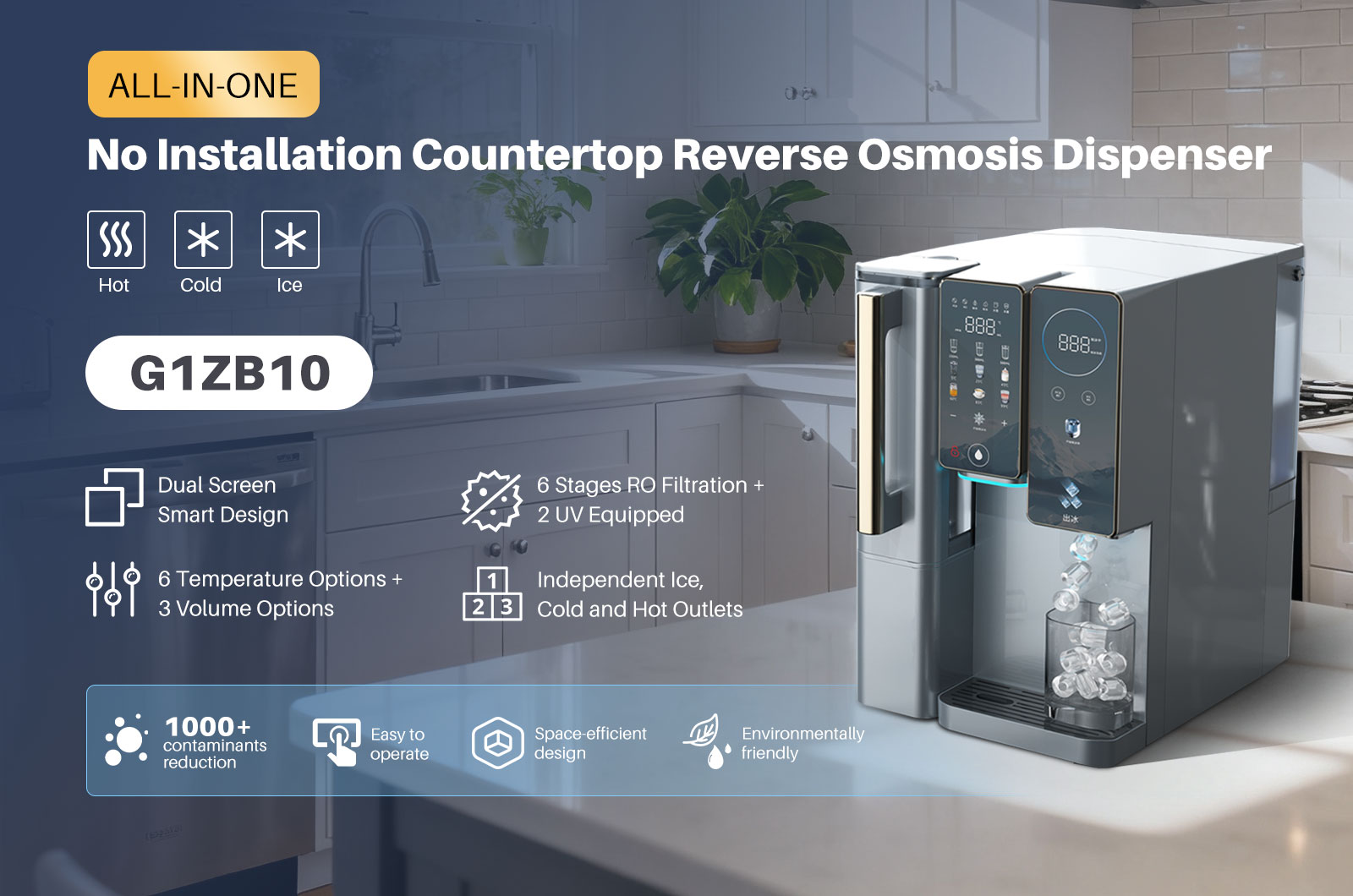 YUNDA Countertop Ice Maker with Filter