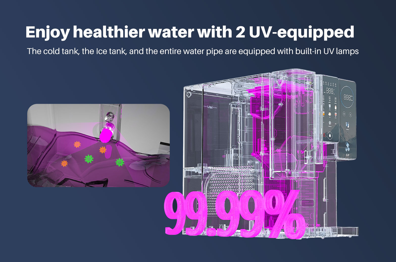 YUNDA Countertop Ice Maker with Filter