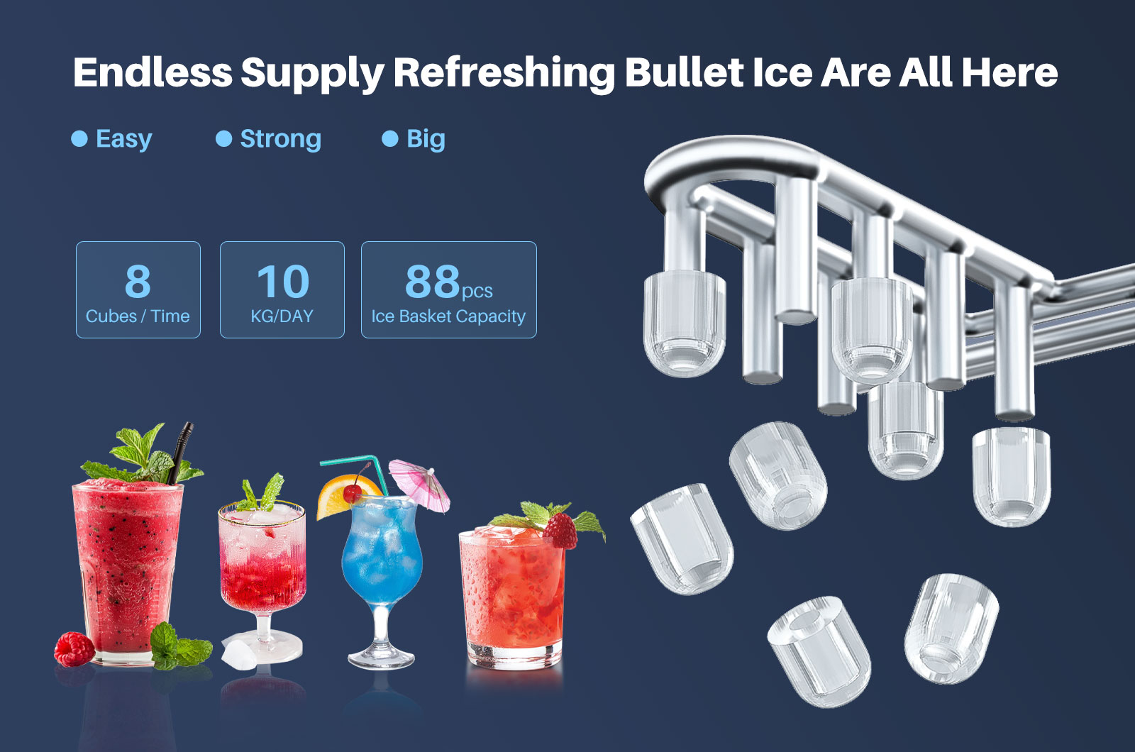 YUNDA Countertop Ice Maker with Filter