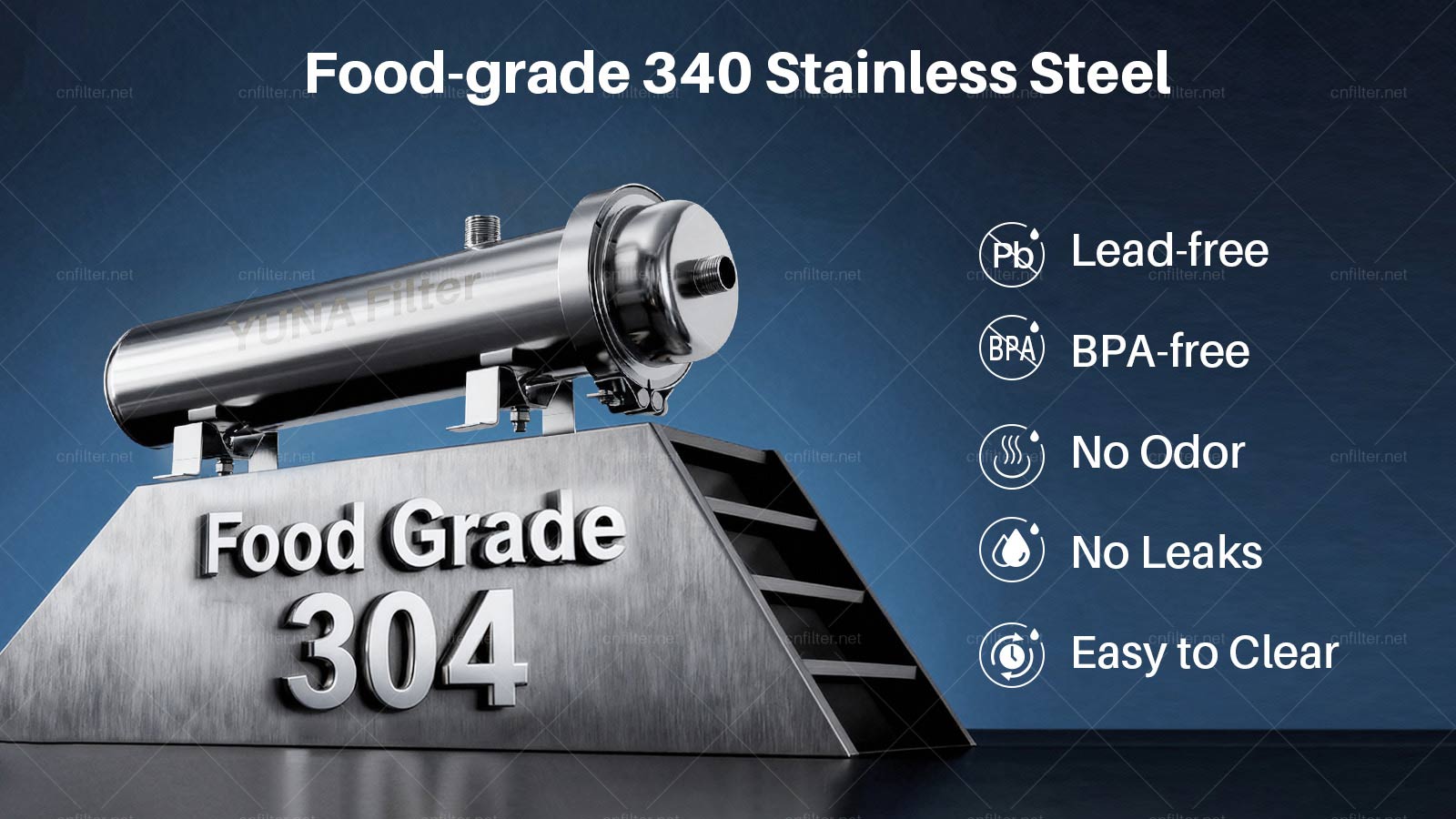 YUNDA Whole House Ultrafiltration Stainless Steel Water Filter System