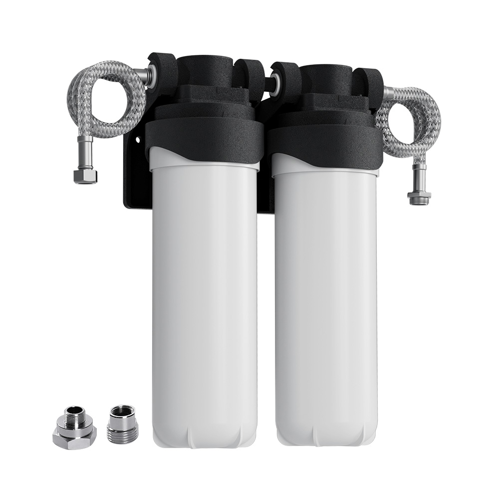 YUNDA 2 Stages Under Counter Water Filter, Reduces Chlorine, Bad Taste & Odor, NSF/ANSI 42 Certified