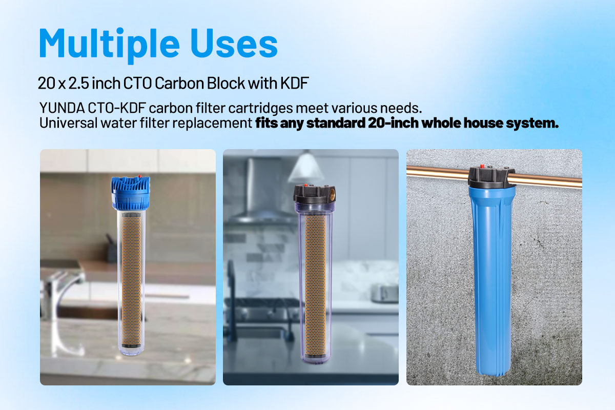 20*2.5 inch CTO Carbon Filter Cartridge with KDF