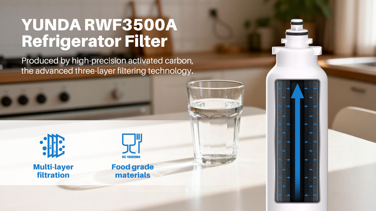  LG LT800P, ADQ73613401 Refrigerator Water Filter | YUNDA FILTER