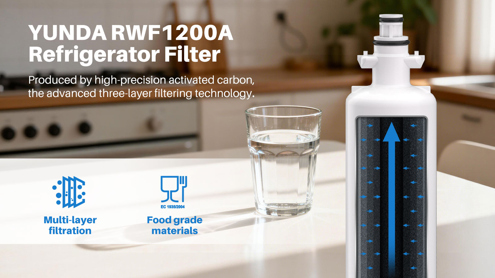 LG LT700P, ADQ36006101 Refrigerator Water Filter | YUNDA FILTER