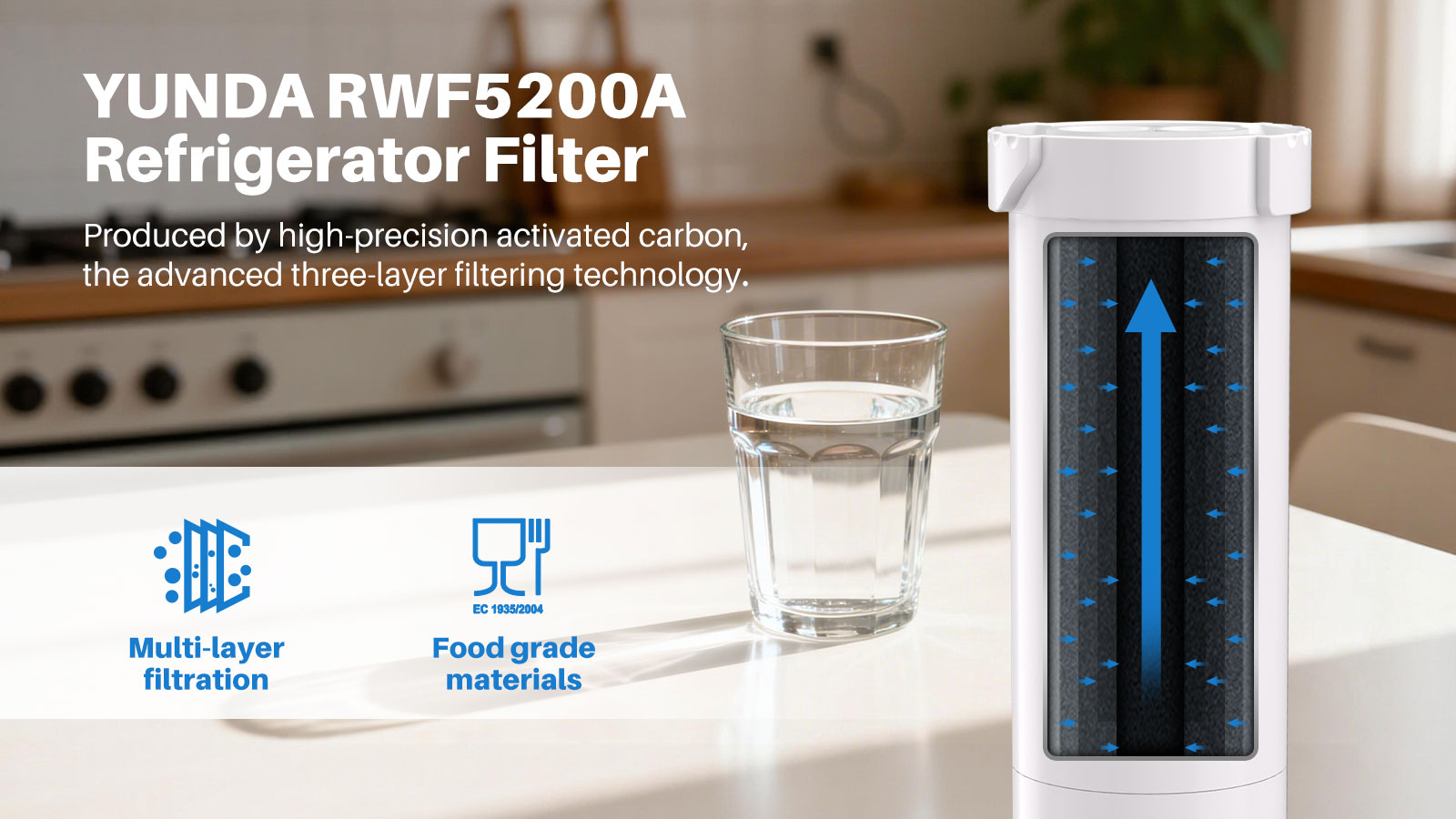GE XWF Filter Replacement for GE Refrigerator XWF Filter - YUNDA FILTER