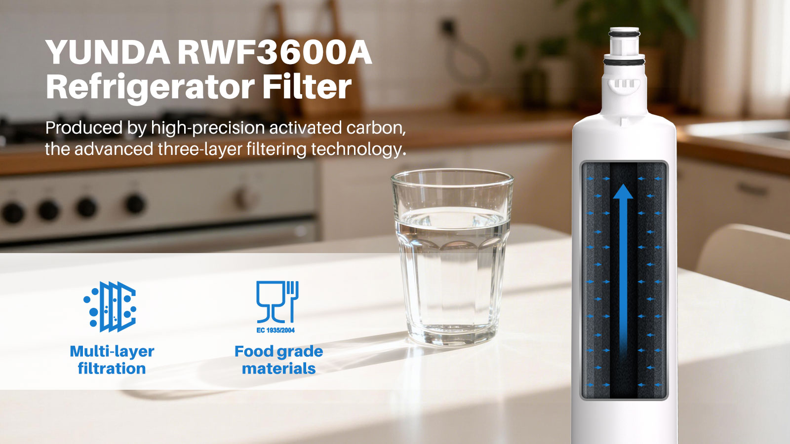 GE Refrigerator Water Filter RPWF - YUNDA FILTER