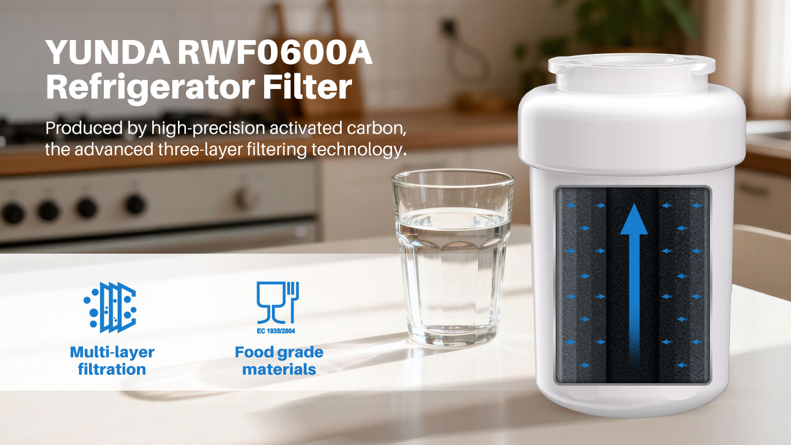 GE Refrigerator Water Filter Smart Water MWF - YUNDA FILTER
