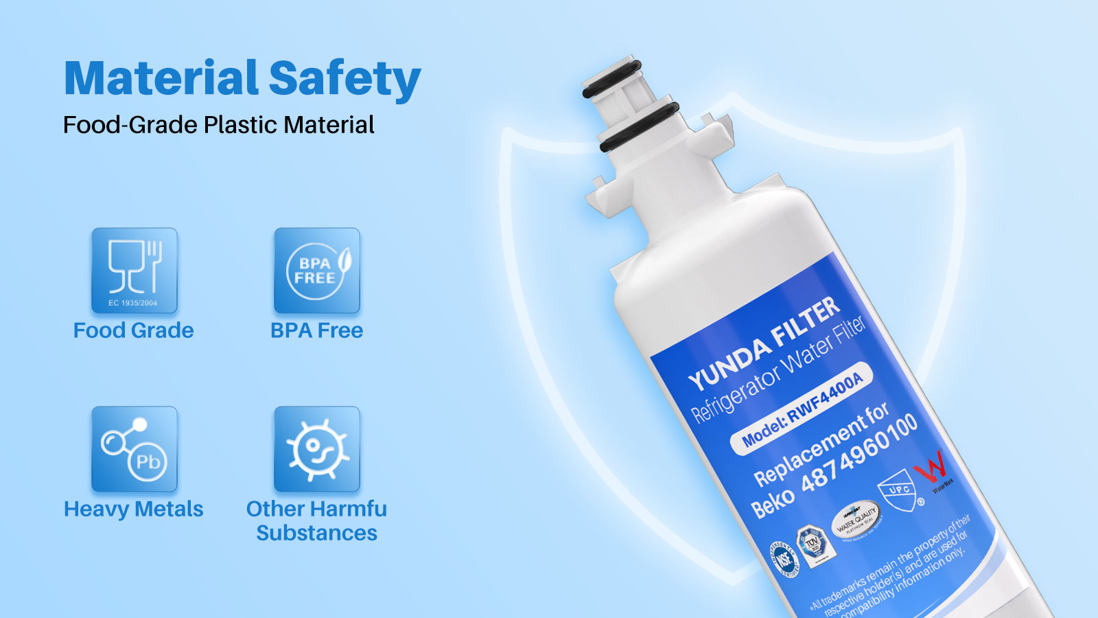 BEKO 4874960100 Filter Replacement For BEKO Refrigerator Water Filter