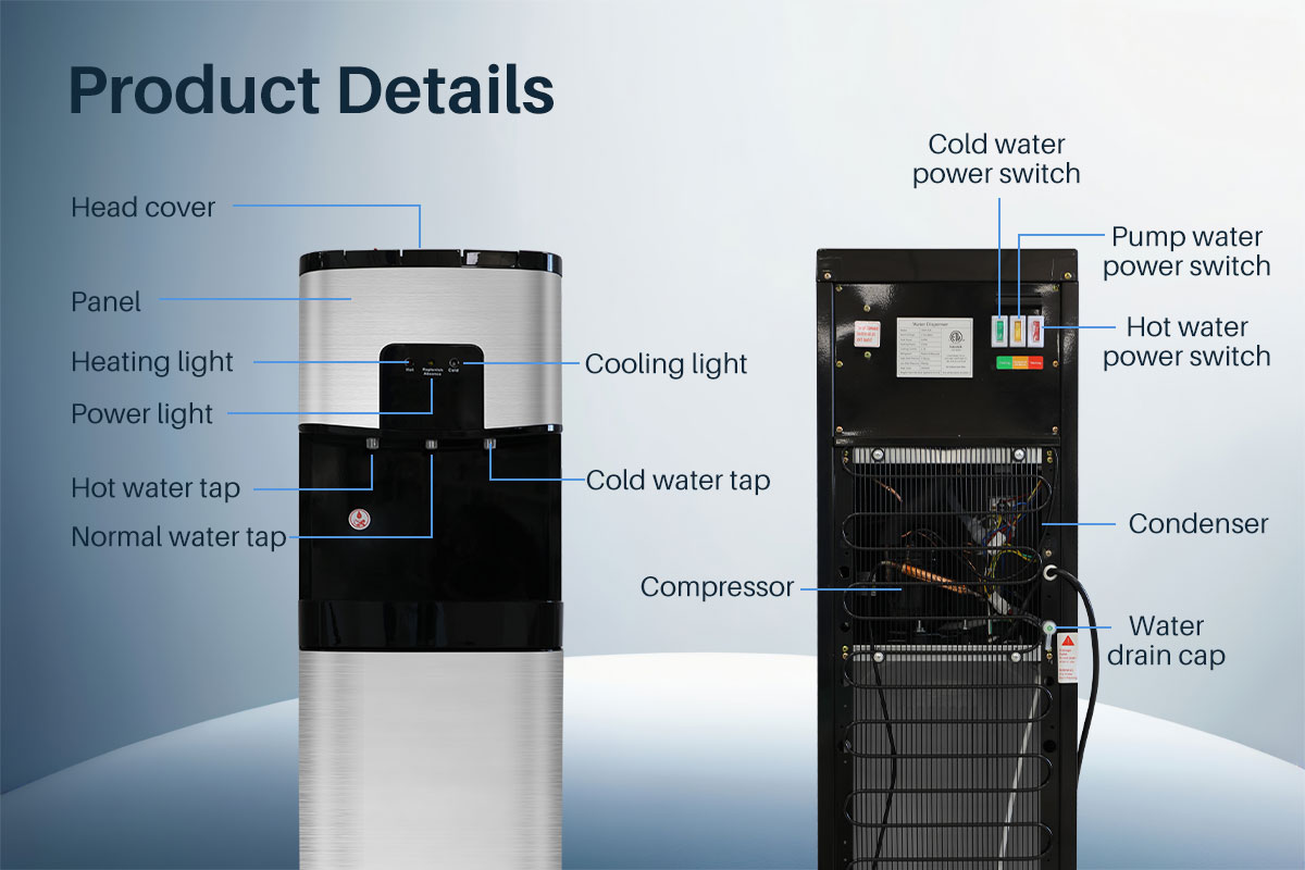 YUNDA Stainless Steel Water Cooler Dispenser