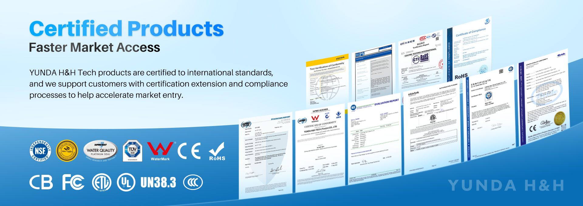 YUNDA manufacturer certification