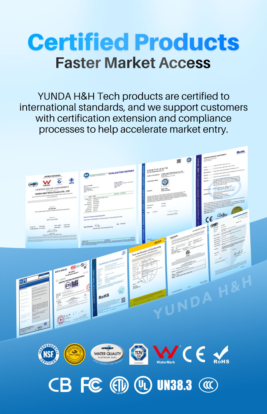 YUNDA manufacturer certification