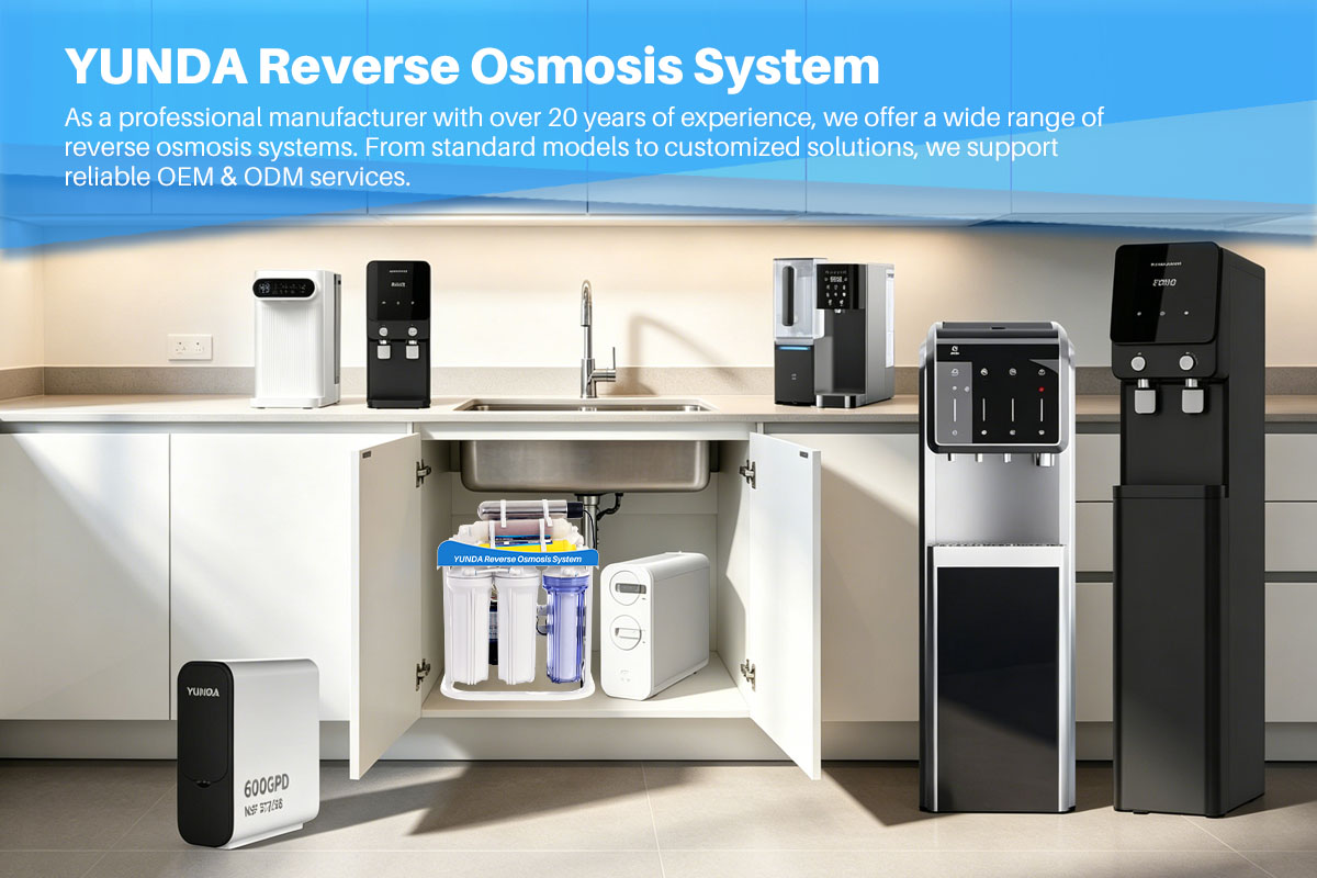 YUNDA 8-Stage Reverse Osmosis System with UV Light, Frame, Pump | YUNDA H&H Tech