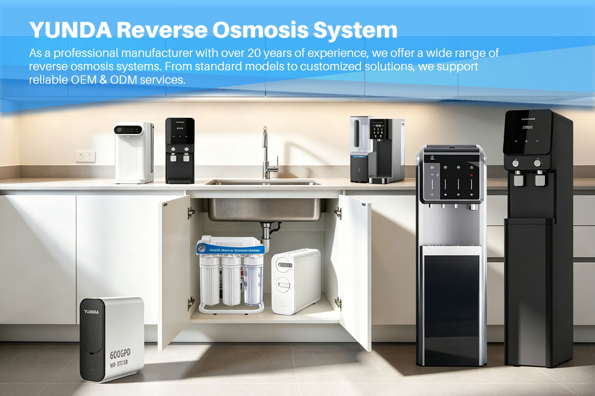 YUNDA 5-Stage Reverse Osmosis System with Frame, Pump | YUNDA H&H Tech
