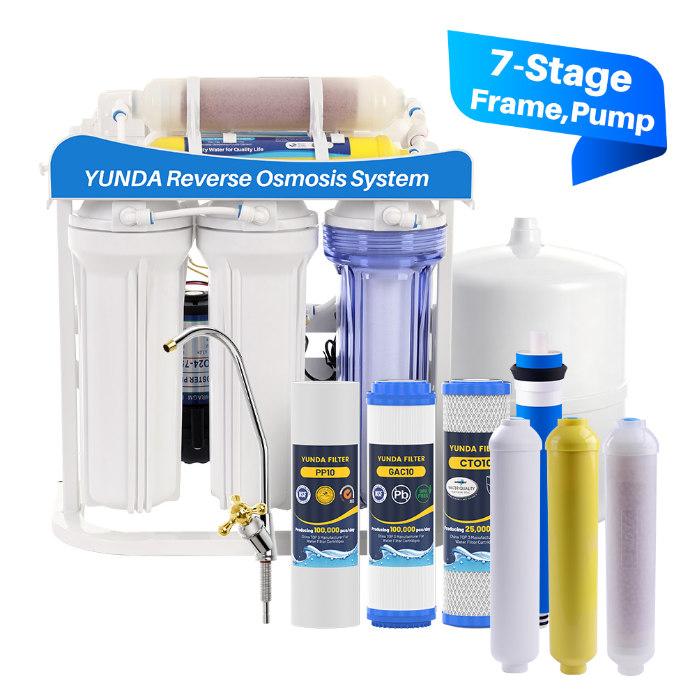 YUNDA 7-Stage RO System With Frame, Pump, Faucet and Tank