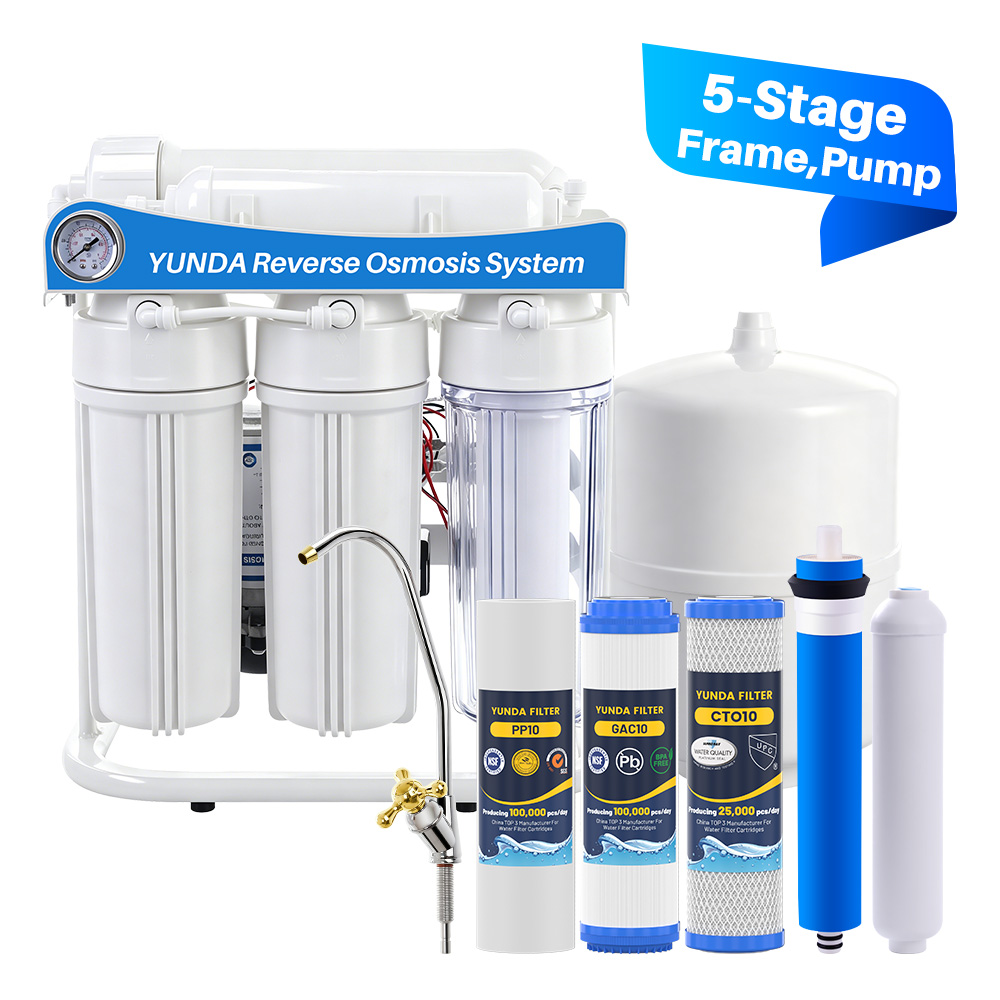 YUNDA 5-Stage RO System With Frame, Pump, Faucet and Tank