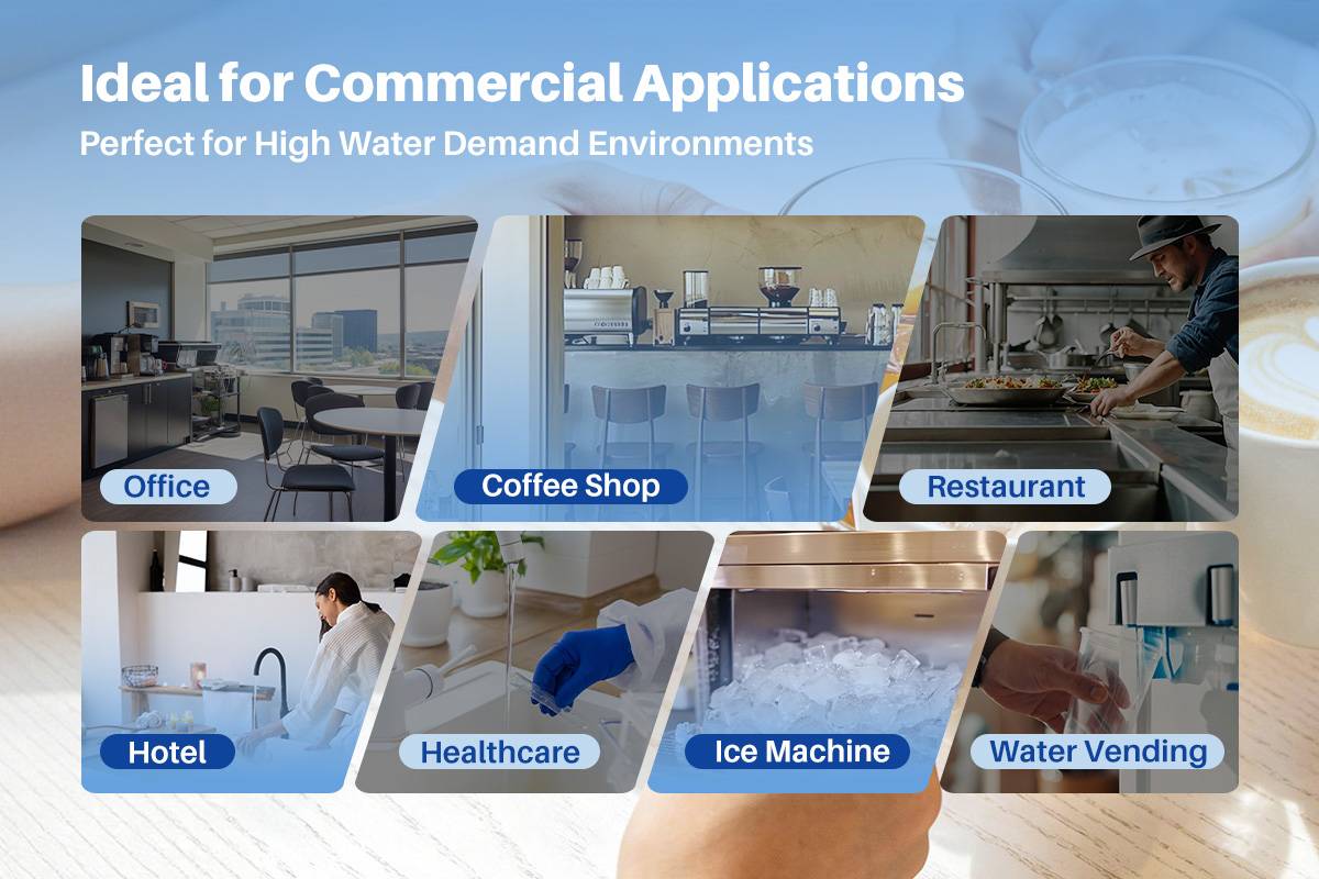 YUNDA 2CRO5 Commercial RO Water Filter System, Dual-Pump, Dual-Membrane Design